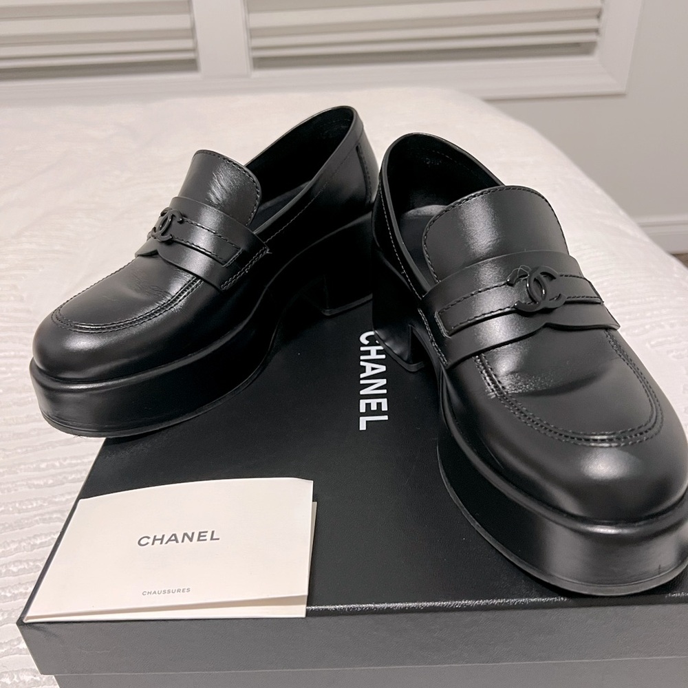 Chanel Platform Loafers - size 38 Excellent Condition
